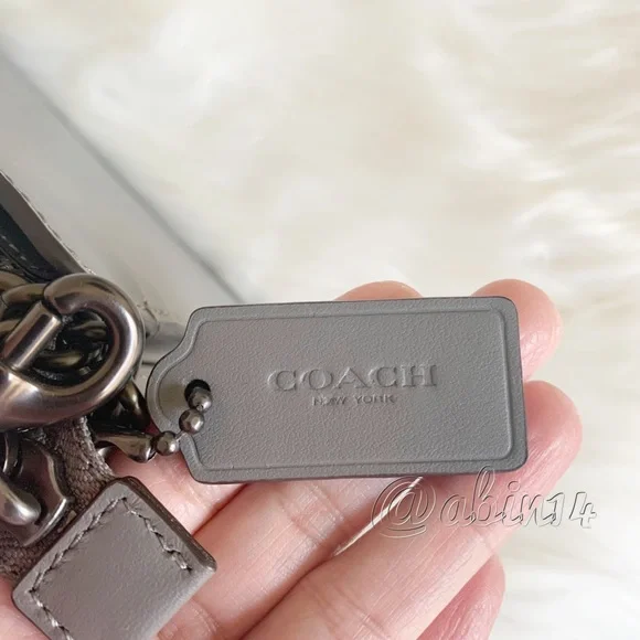 NWT Coach Signature Chain Leather Crossbody Bag - Picture 4 of 14